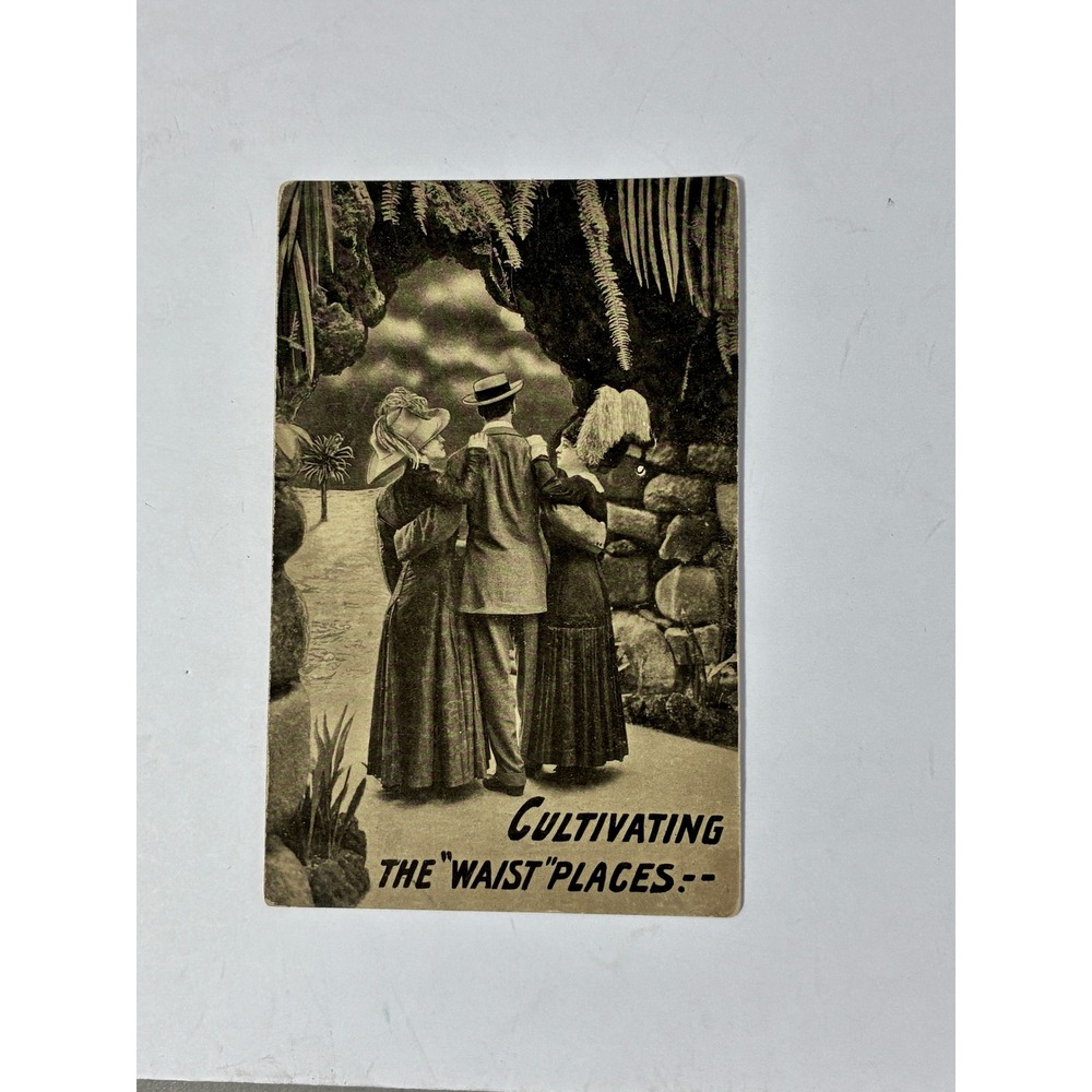 Antique Humorous Postcard Cultivating the Waist Places Theo-chrom Serie 1230-56
